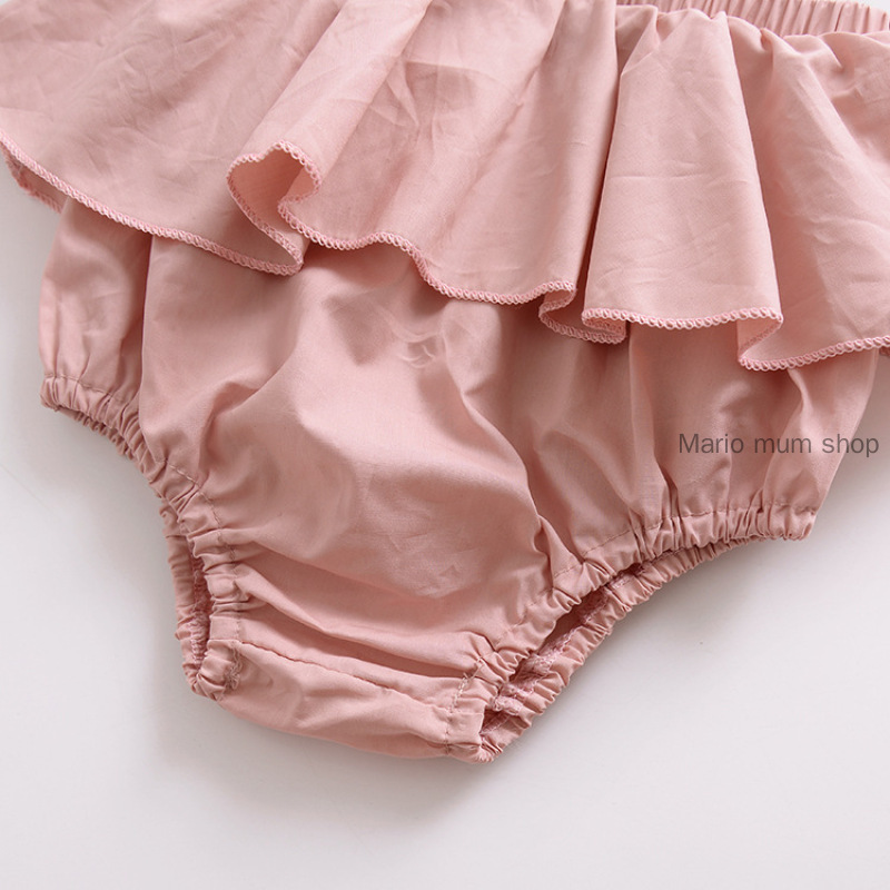 【MARIO SHOP】Baby Girl Floral Trousers Harem Lace Shorts Baby Big PP Pants Practice Pants Ruffled Baby Pants for Infant Quần