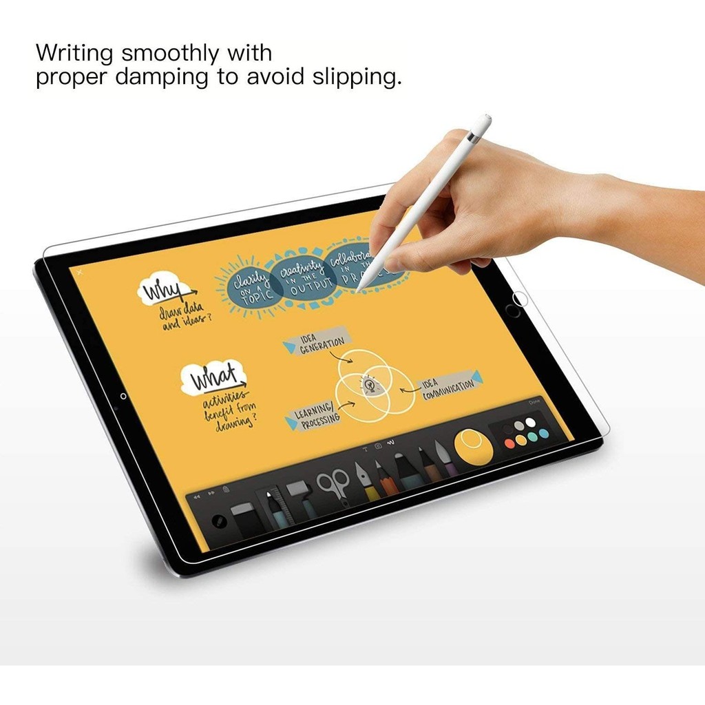 Nhật Bản Paperlike Film iPad Bảo vệ màn hình Chống ánh sáng xanh Bộ lọc UV Chống lóa Giấy PET mờ Như Film Viết phác thảo cho iPad, iPad Air, iPad Pro, iPad Mini vẽ trên giấy