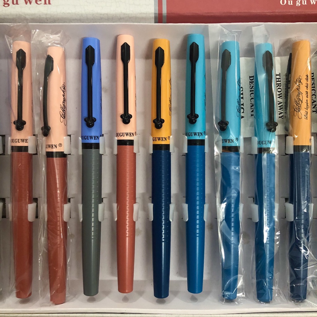Bút máy 876 ngòi mài lá tre caligraphy bảy sắc cầu vồng