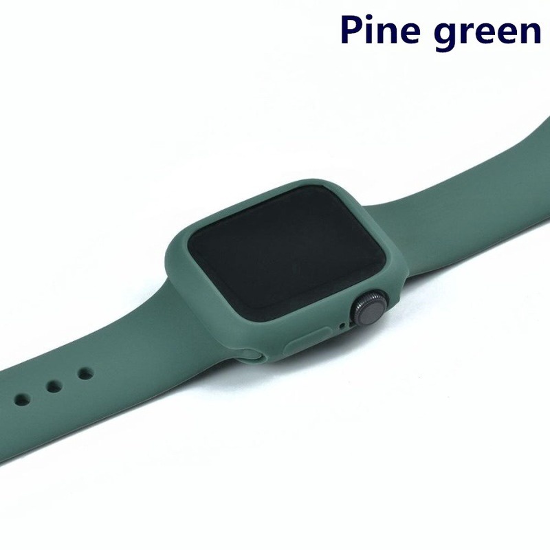 Ốp tpu silicon siêu mỏng màu kẹo thích hợp cho Apple Watch Series 7 6 Se 5 4 3 2 1 Iwatch 45mm 41mm 40mm 44mm 38mm 42mm