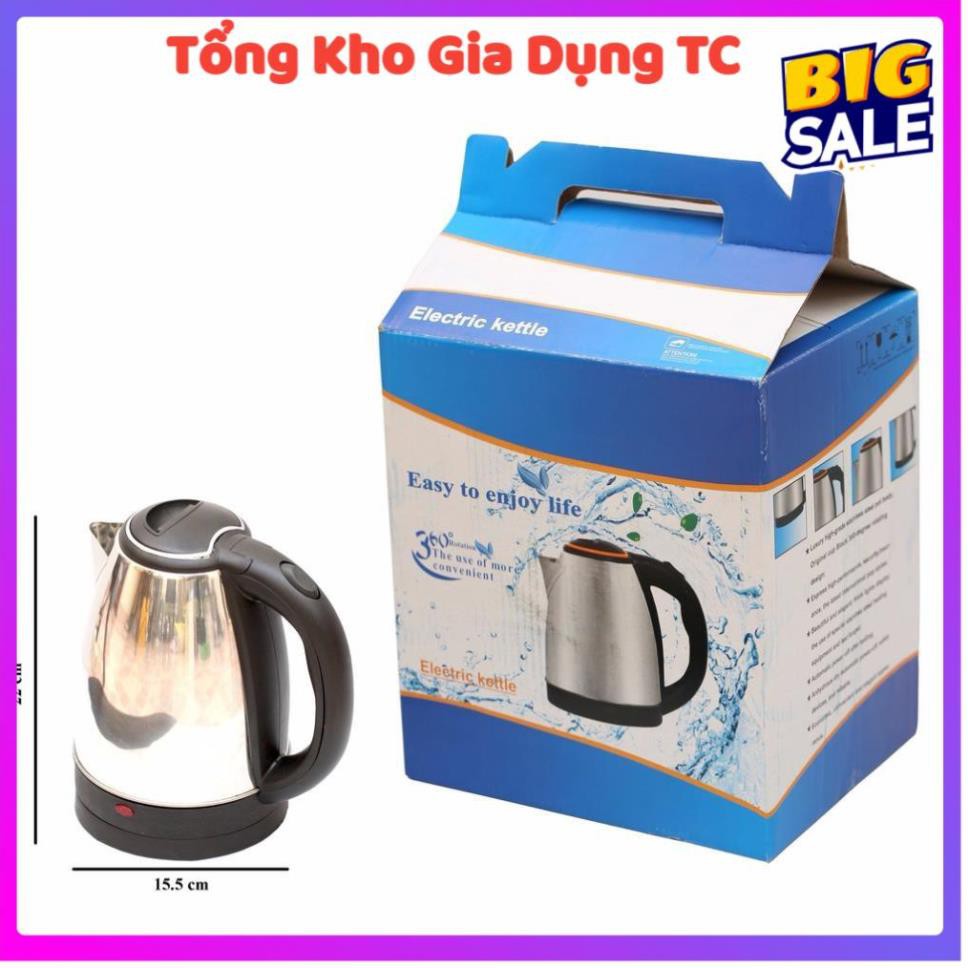 Ấm siêu tốc chất liệu inox dung tích 1.8L Electric Kettle