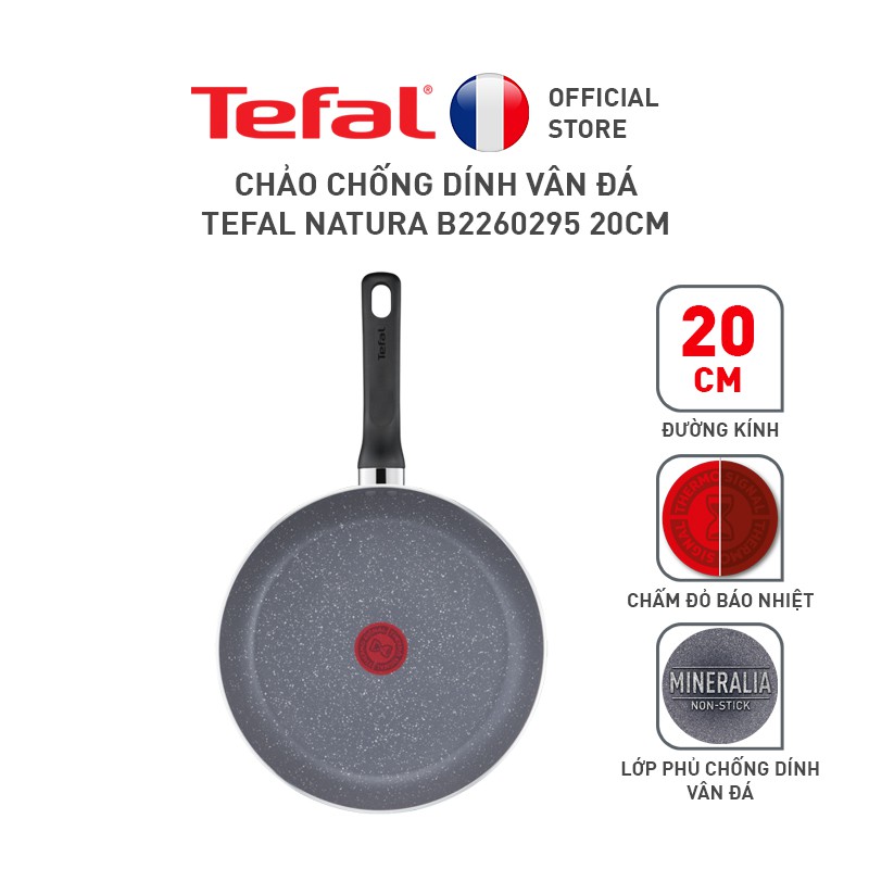 [Mã LIFEHL25 giảm 10% đơn 350K] Chảo chống dính vân đá Tefal Natura B2260295 20cm