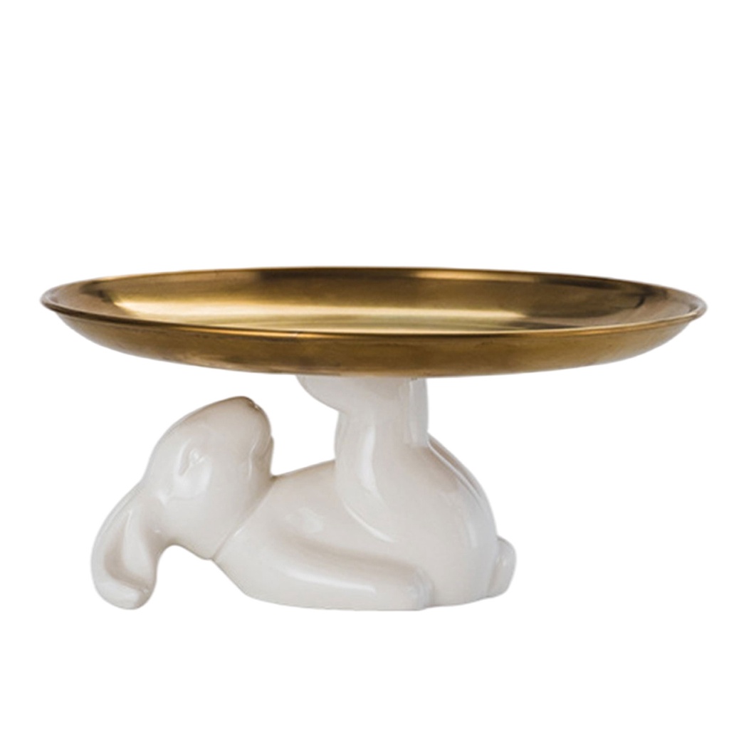 [Dolity2] Khay Đựng Trái Cây / Thức Ăn / Thức Ăn Hình Thỏ Dễ Thương Có Đế Siêu Bền Cho Phòng Ngủ