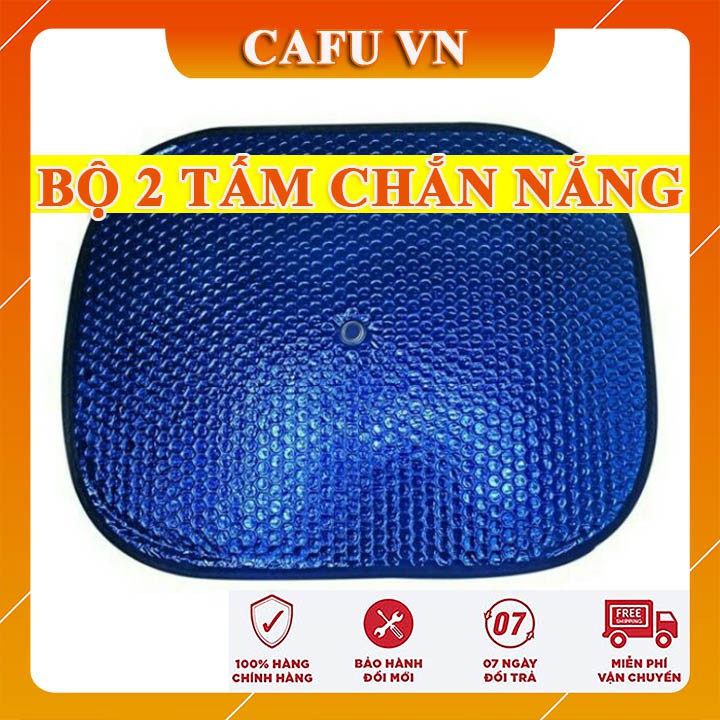 Tấm chắn nắng bộ 2 tấm che nắng bên trong ô tô, xe hơi ốp bạc dày dặn - CAFU VN