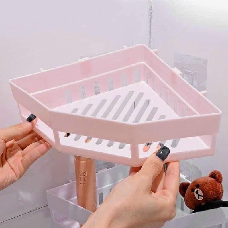 Kệ góc nhựa dán tường nhà tắm