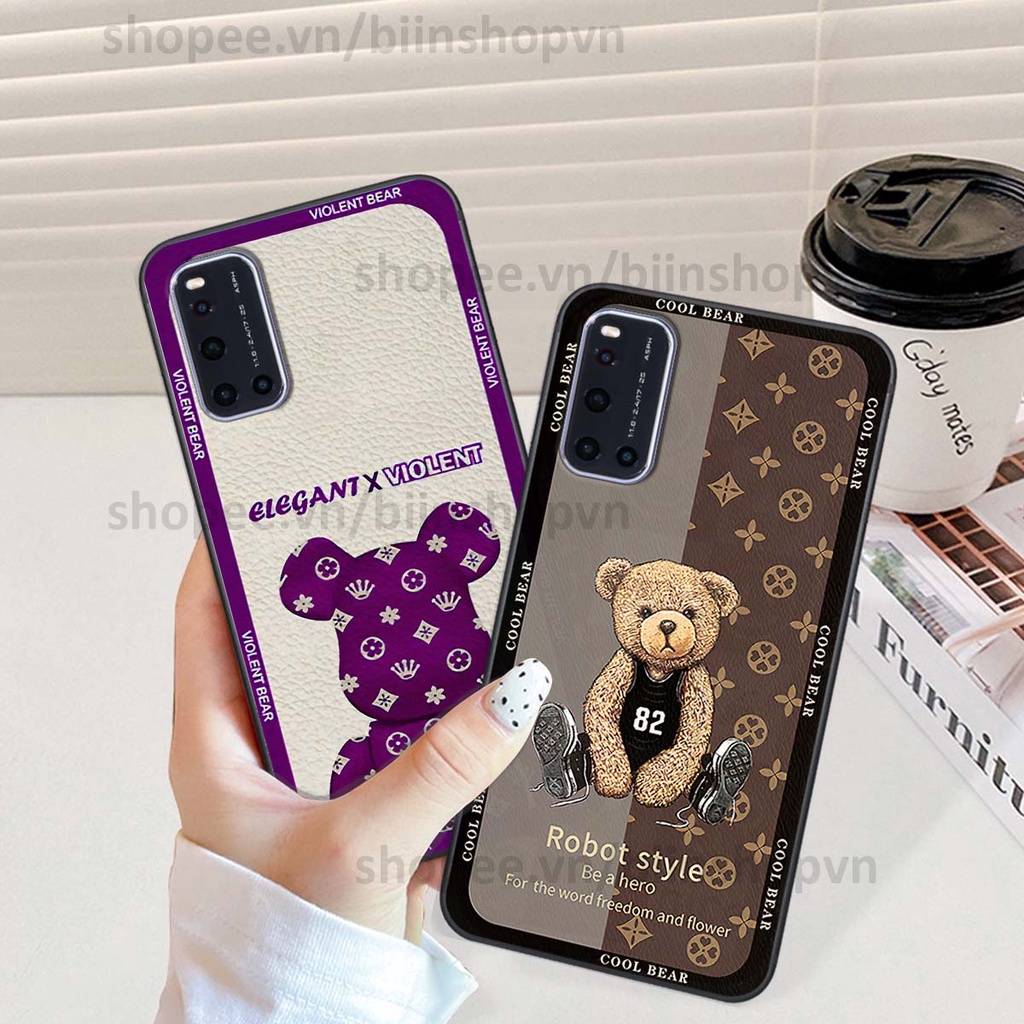 Ốp Vivo V19 hình gấu bear brick đẹp độc lạ, thời trang, cá tính