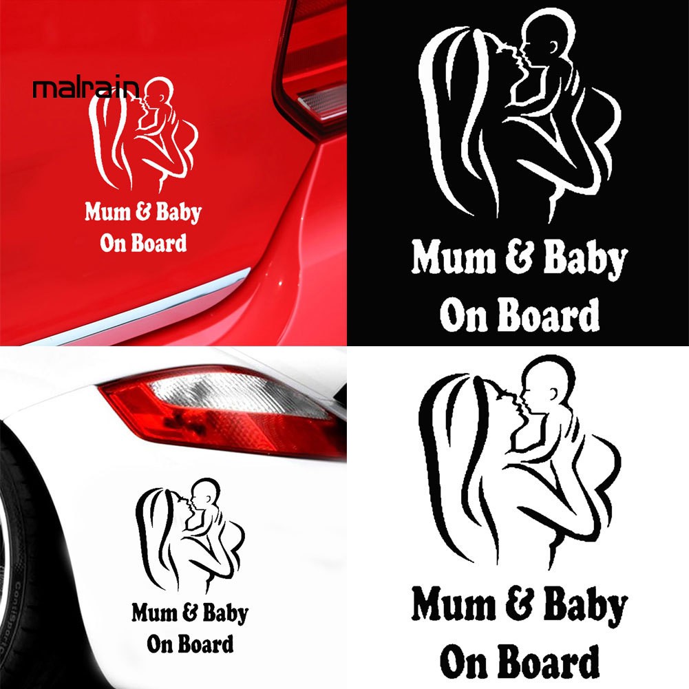 Miếng Dán Trang Trí Xe Hơi Chữ Baby On Board