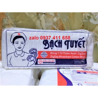 Bông cắt miếng zigzag Bạch Tuyết 100g