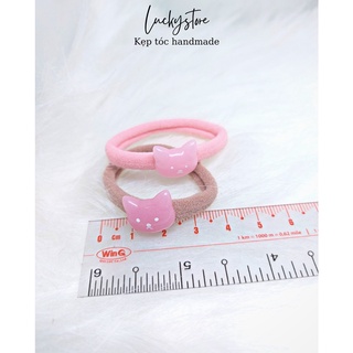 Cột tóc dễ thương hình mặt mèo 3cm