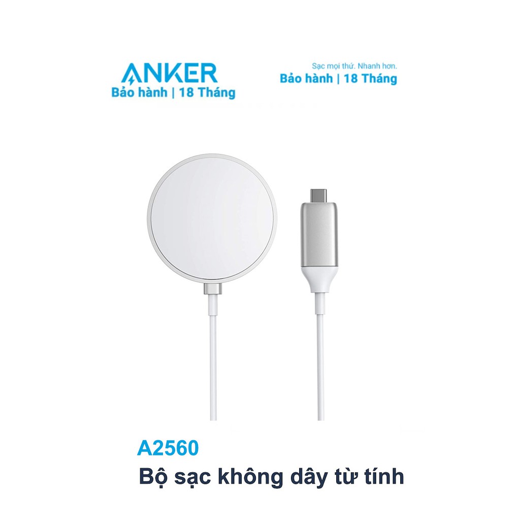 Sạc không dây từ tính Anker A2560 7.5W Tấm đệm từ tính MagSafe Chỉ dành Cho iPhone 12 Series 12mini 12 12 Pro Max