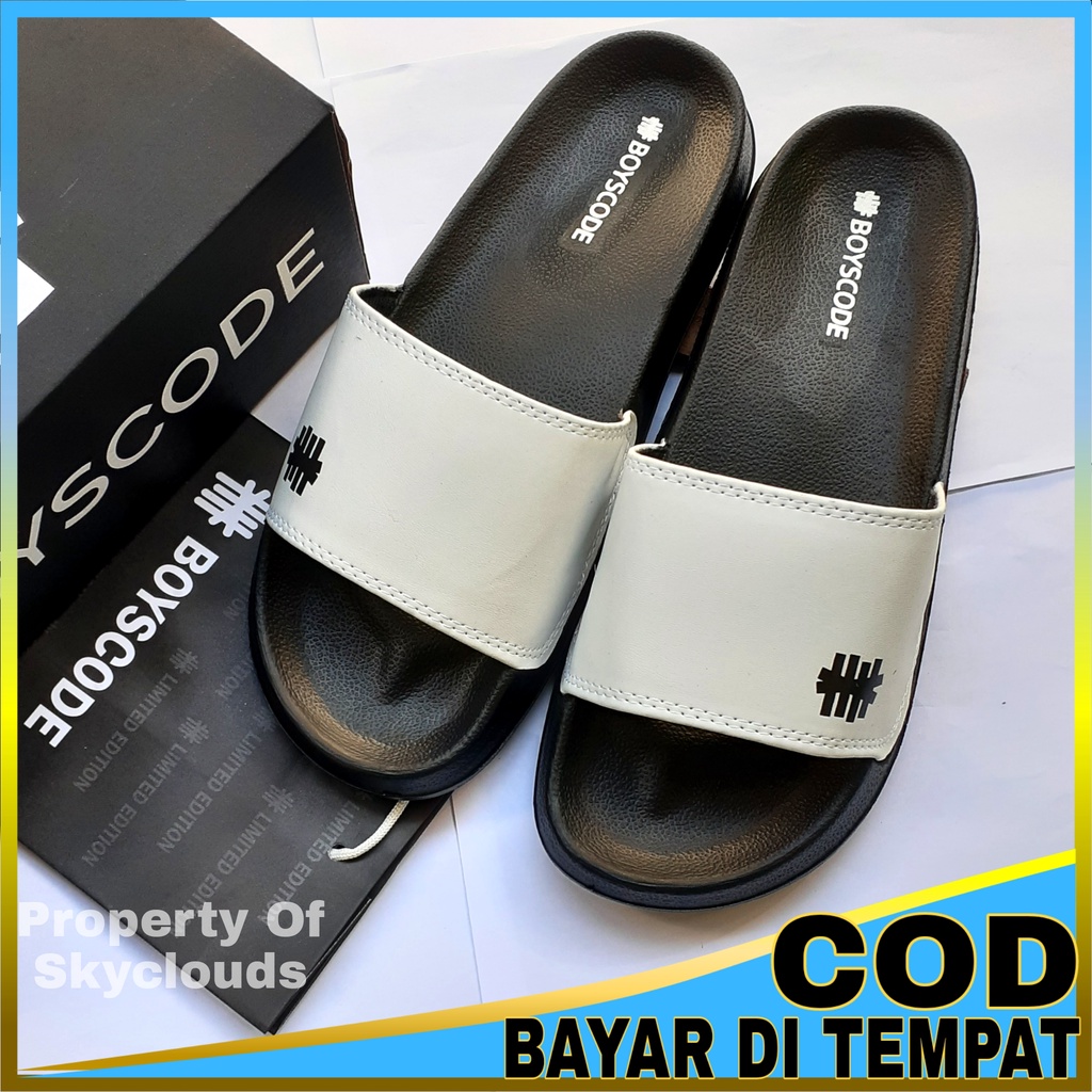 Dép Cao Su Màu Đen Siêu Nhẹ In Logo Mã Vạch Thời Trang Cho Nam Size39-43