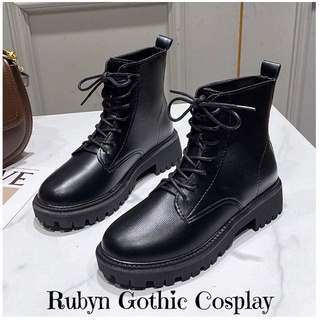[Sẵn]🔥Giày Boots Cổ Lửng Basic ( Đen Bóng, Đen Nhám ) Size 35 - 40 C1