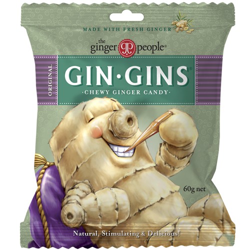 Kẹo gừng mềm Gin Gins The Ginger People túi 60g