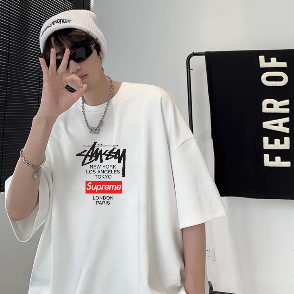 Áo thun nam nữ unisex form rộng tay lỡ vải dày mịn chữ kiểu 314T2022