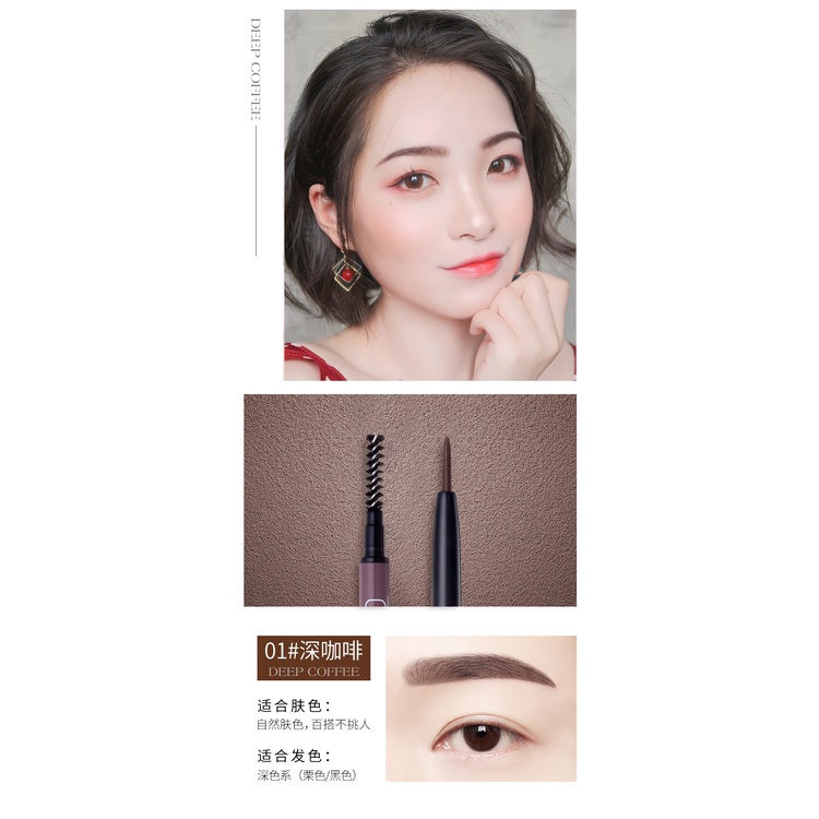 Novo Bút Chì Kẻ Lông Mày Ngòi Siêu Nhỏ Linh Hoạt Chống Mồ Hôi Không Dễ Phai Màu novo 5286