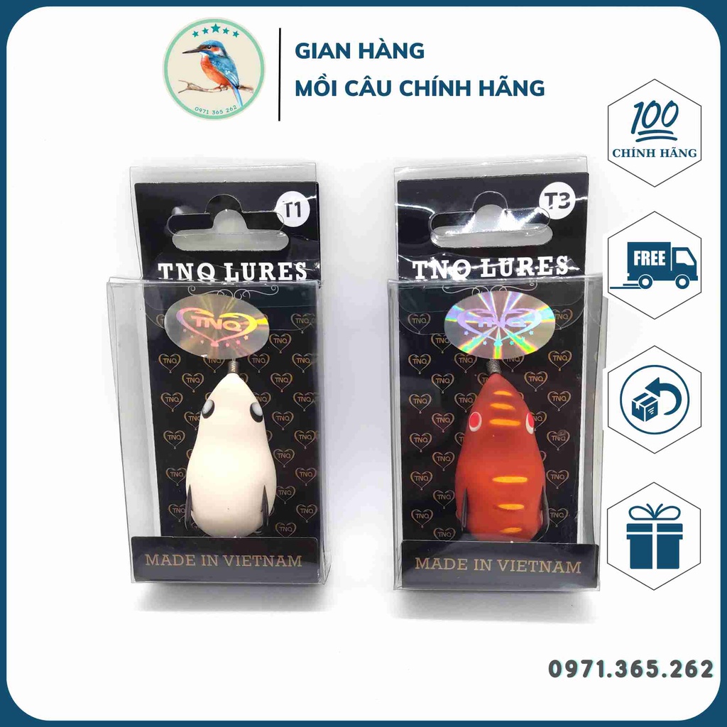Mồi lure nhái hơi TNQ (Toán Nhà Quê) TNQ T1 - T3