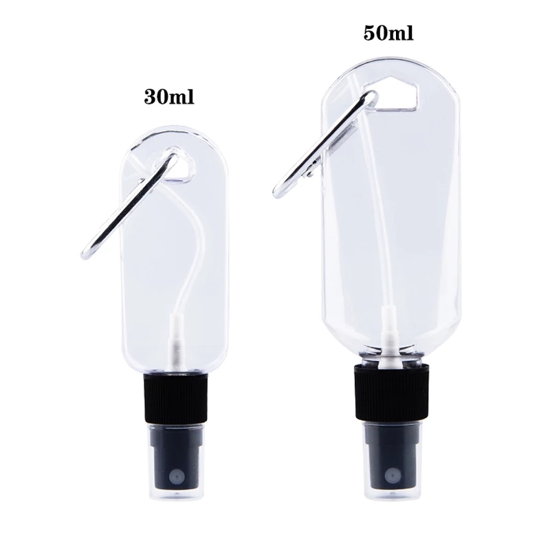 Chai rỗng nhỏ 30/50ml tùy chọn có móc khóa tiện dụng mang theo du lịch