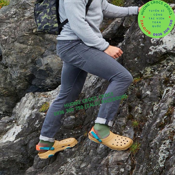 DÉP SỤC CROCS OFFROAD ALL TERRAIN CLOG MÀU KHAKI