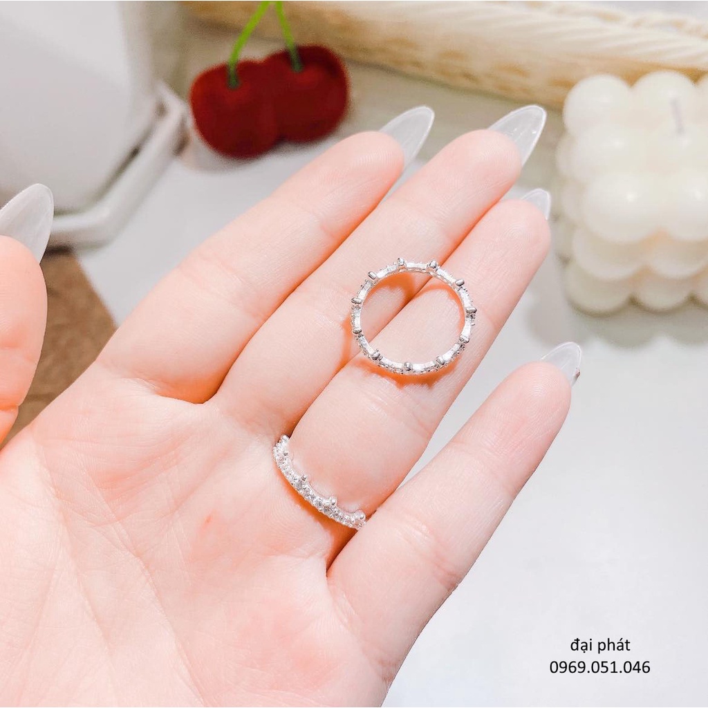 Nhẫn vương miện . bạc 925 đính đá . hot nhất năm nay - vàng bạc đại phát