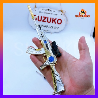  Mô hình súng kim loại đồ chơi lắp ráp nhân vật pubg csgo free fire AKM Million Volt dài 24cm trưng bày sưu tầm 