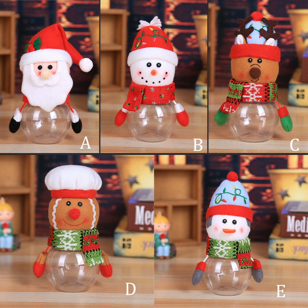 Cod Qipin Hộp Đựng Kẹo Quà Tặng Giáng Sinh Rỗng Hình Vỏ Sò Người Tuyết Có Dây Treo Trang Trí