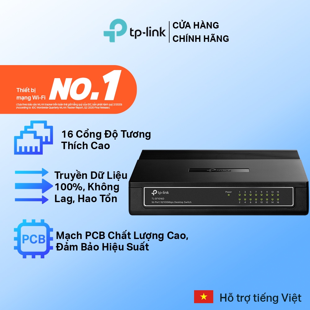 [Hỏa Tốc] Bộ Chia Tín Hiệu TP-Link TL-SF1016D Switch 16 cổng RJ45 10/100Mbps