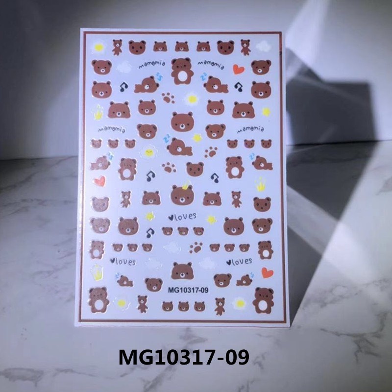 Sticker dán móng gấu MG10317-09