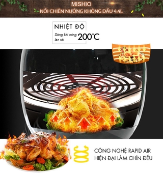 Nồi chiên không dầu Mishio MK41 4L