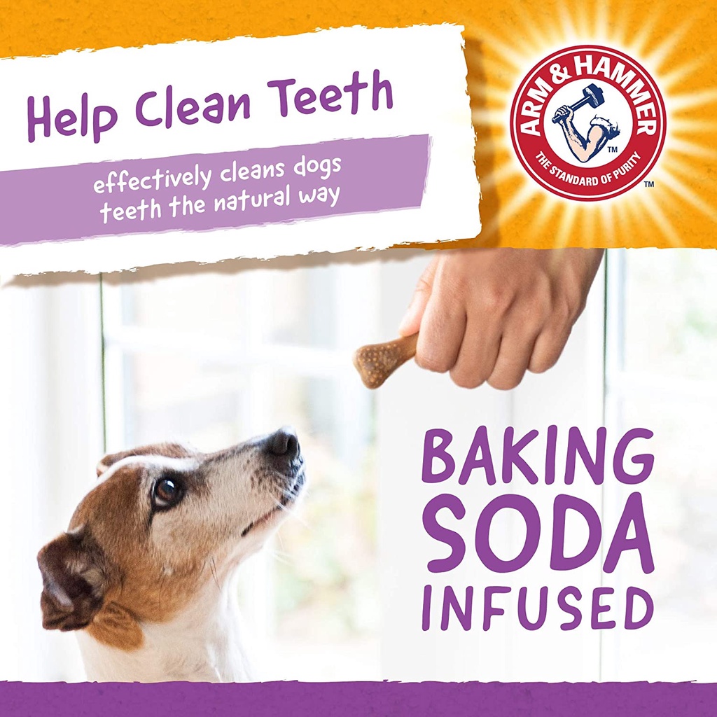 Gói 20 bánh xương vệ sinh răng cún Arm &amp; Hammer for Pets Nubbies for Dogs Dental Treat (Mỹ)