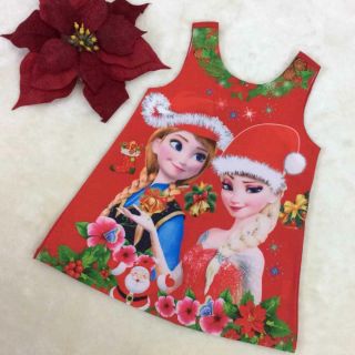 Đầm 3d elsa & ana bé gái