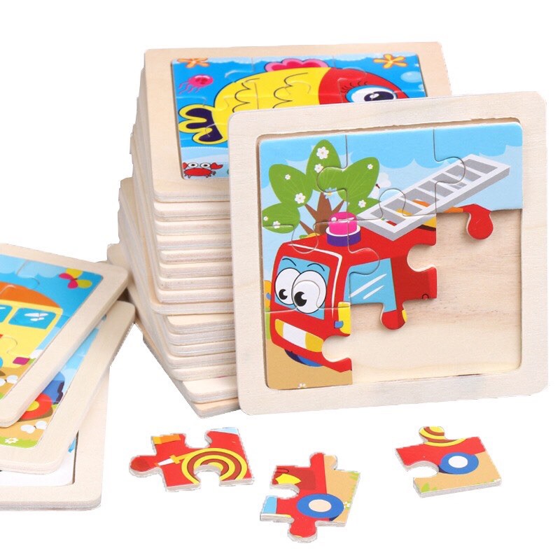 [Chọn mẫu][Hàng gỗ] Đồ chơi miếng ghép gỗ puzzle 9 miếng lego xếp hình giúp bé thoả sức sáng tạo G21