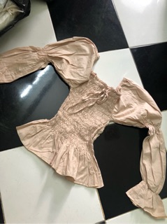 ÁO NUDE BẸT VAI BO EO (KÈM HÌNH THẬT)