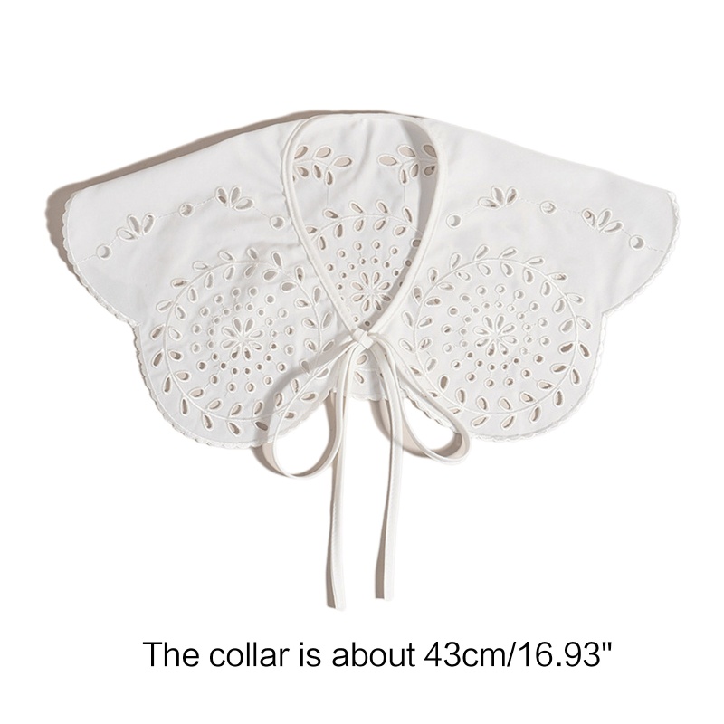 Khăn Choàng Cổ Có Thể Tháo Rời Thêu Họa Tiết Hoa Lá Xinh Xắn Cho Nữ