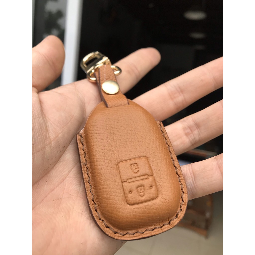 Bao da chìa khóa ô tô smart key da thật 100%