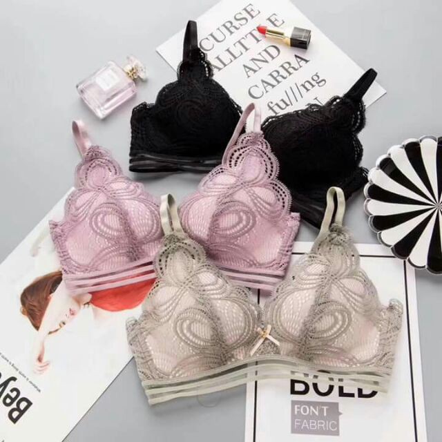 Bộ Đồ Lót ren Không Gingj Mút Mỏng