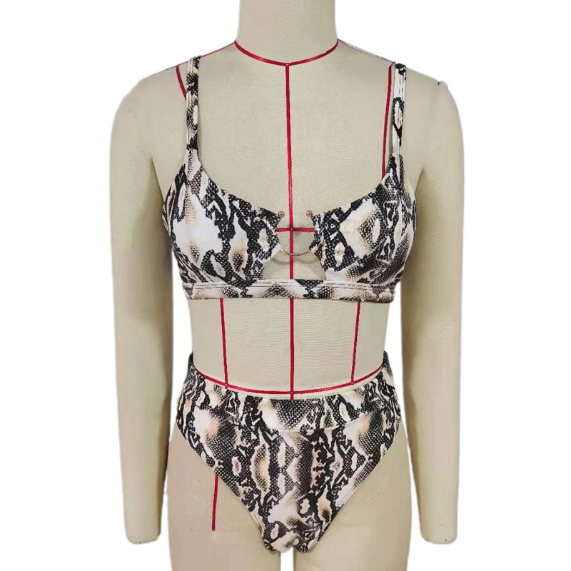 XIXI Bộ Bikini 2 Mảnh Họa Tiết Da Báo Gợi Cảm Cho Nữ