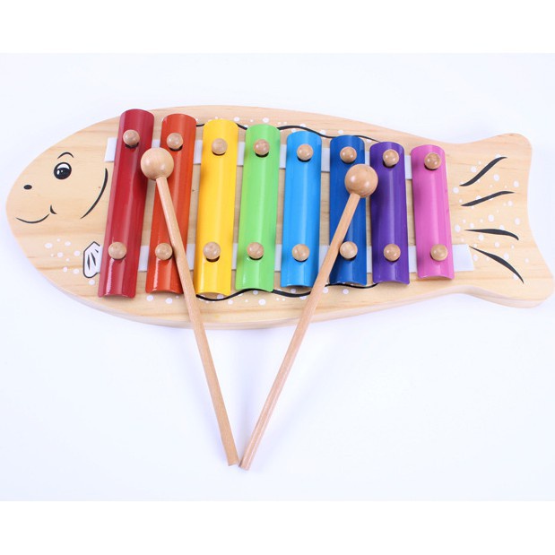 Cá Xylophone, Nhạc cụ Rainbow Màu Rainbow One Octave of Notes Tự lưu trữ Mallet gỗ Trẻ em Giáo dục Học tập Học mầm non Không độc hại
