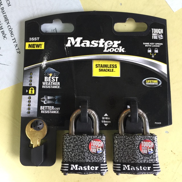 [Hỏa tốc HCM] Bộ 2 ổ khóa Master Lock chung chìa 3SST