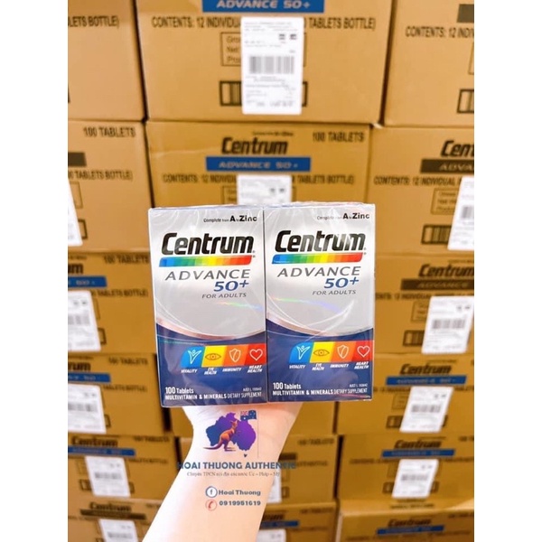 Vitamin tổng hợp Centrum Advance for Adults và 50+ loại 100 viên ( đủ bill )