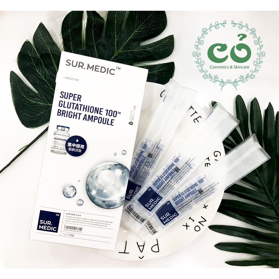 Tinh chất truyền trắng Sur.Medic Super Glutathione 100 Bright Ampoule | BigBuy360 - bigbuy360.vn