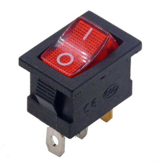 Bộ 10 Công Tắc Bập Bênh KCD1 250VAC-6A Có Đèn