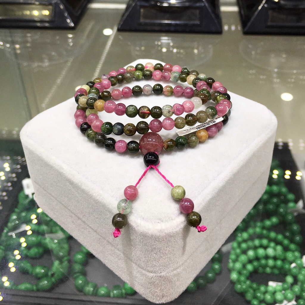 Vòng tay đá Tourmaline 5 ly quấn 3 vòng tay thiên nhiên Tặng kèm hộp đựng VT100 - Hợp tất cả các mệnh