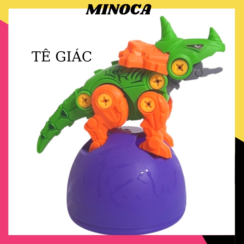 Trứng Khủng Long Lắp Ráp Đồ Chơi Thông Minh cho Bé Tặng Kèm Tua Vít