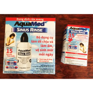 [GIÁ SỐC] Dụng cụ rửa mũi AQUAMED SINUS RINSE + 85 gói