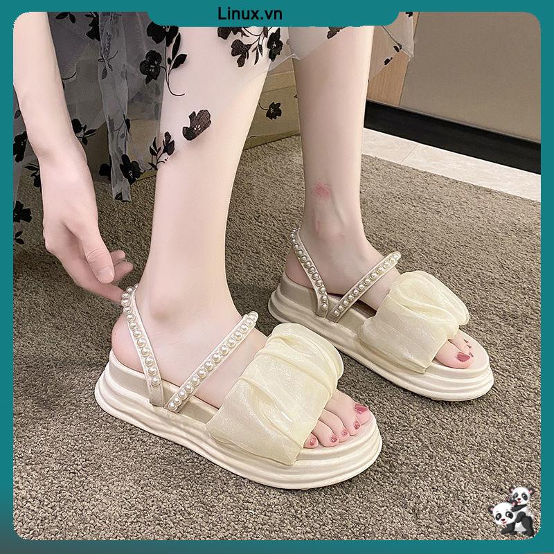 dép bánh mì Dép Sandal Đi Biển Đế Dày Chống Trượt Dành Cho Mẹ Bầu