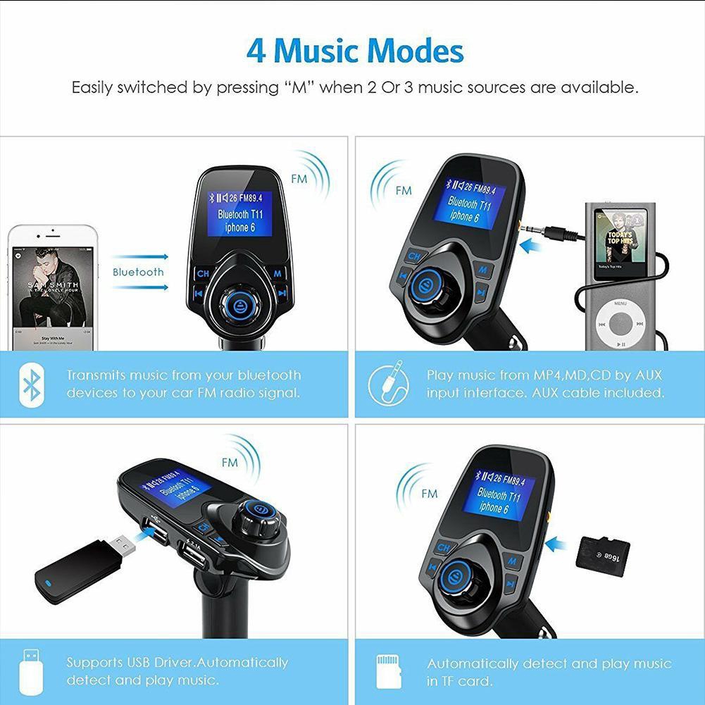 Bộ điều hợp vô tuyến đa năng trên xe hơi, sạc pin nghe nhạc bluetooth nghe FM