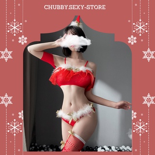 Ảnh chụp Cosplay Noel Giáng Sinh sexy siêu gợi cảm ,  hóa công chúa đêm Noel ,  bodysuit đầy đủ phụ kiện  - BDS19 - Chubby.sexy tại Hà Nội