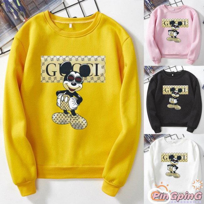 Áo Nỉ Dài Tay Họa Tiết Hoạt Hình Đáng Yêu Cho Cặp Đôi | BigBuy360 - bigbuy360.vn