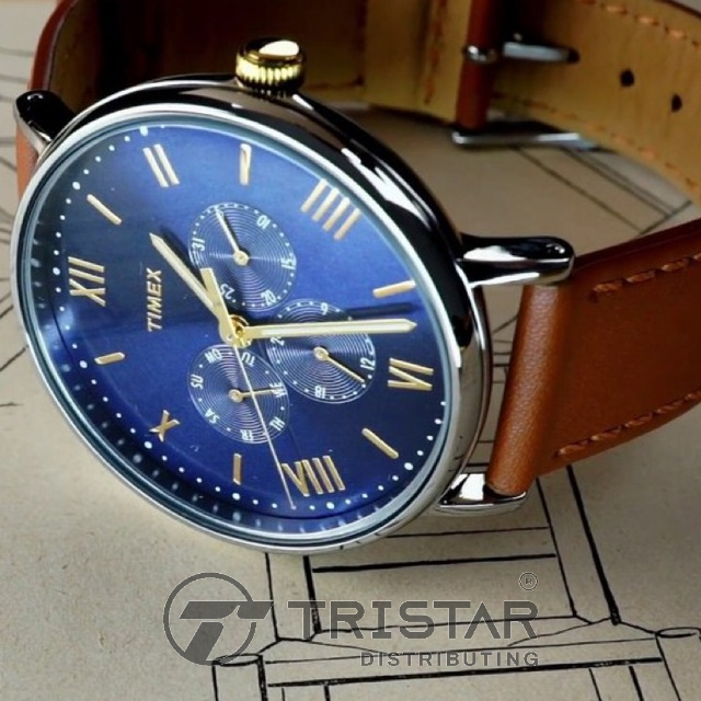 Đồng hồ Nam Timex Southview Multifunction 41mm - TW2R29100 Nâu Dây Da - Chính Hãng