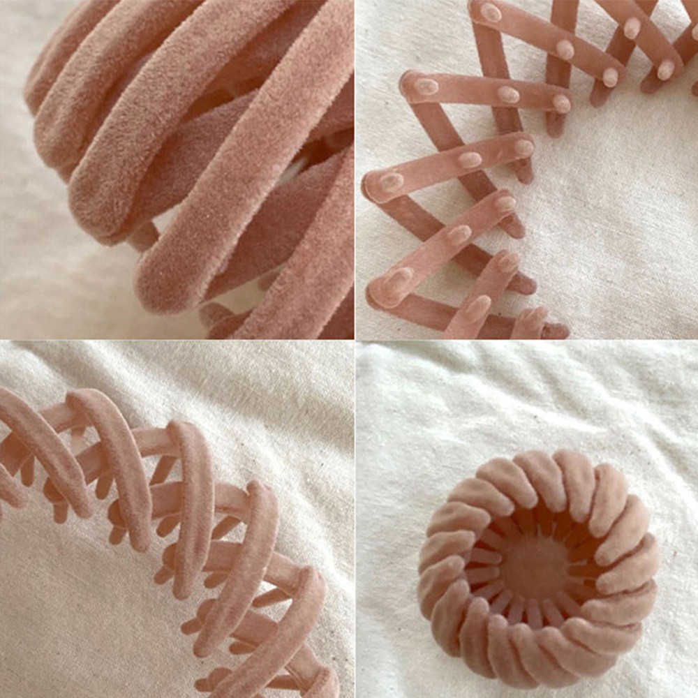 Kẹp Tóc Vải Nhung Màu Trơn Thời Trang Cho Nữ